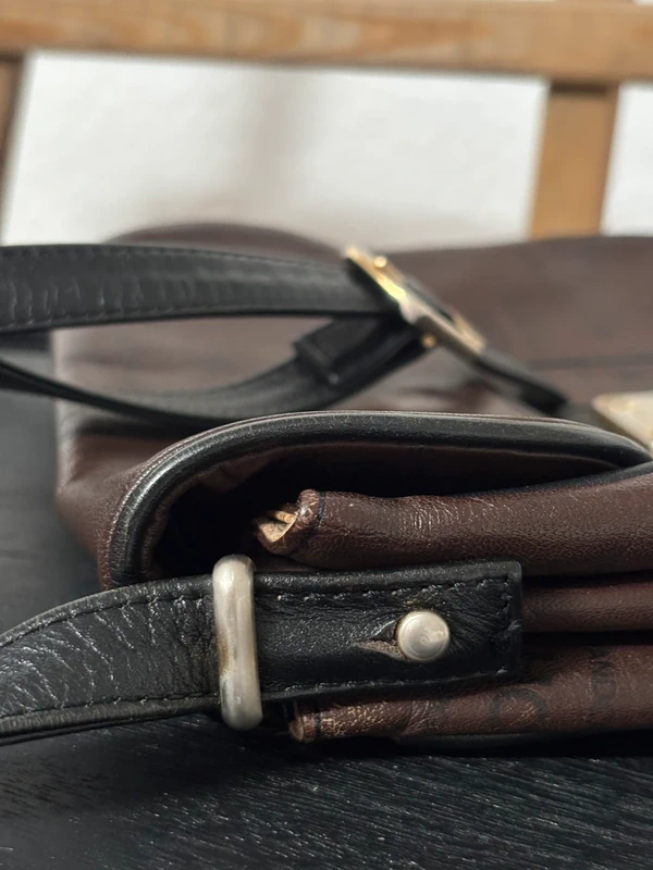 HCL Vintage Tasche 80er Braun Schwarz — 10